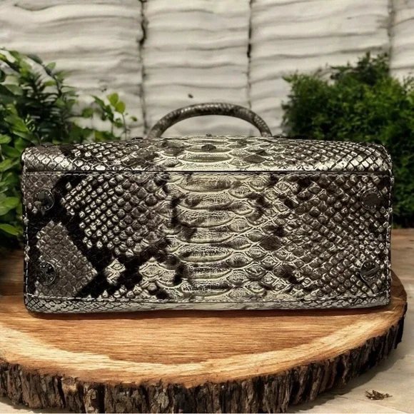 Michael Kors Ellis Studded Python Handbag - Picture 6 of 9